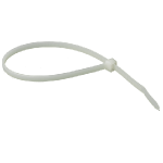 Nylon Wire Ties, White, 15", 100 pk