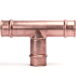 RLS Copper Press Tee (Crimp), 1-1/8"