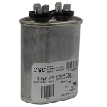 Flat Single Run Capacitor, 7.5 MFD, 370V