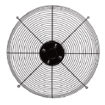 Fan Guard, 22" Diameter, Black, Raised Spiral