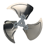 Fan Blade, 24", CW, 3-24, 1/2" Bore