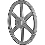 1 Groove Fixed Sheave, 1" Bore, BK77